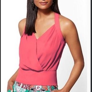 New York & Company Halter Wrap Top